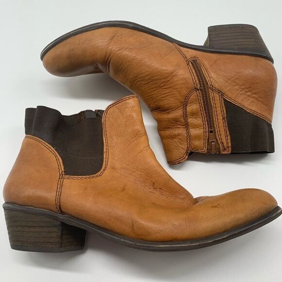 Steven by Steve Madden Rosemare Cognac Booties 11 - Picture 4 of 8